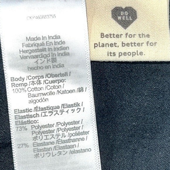 NWT Madewell Eyelet Lucie Square Neck Smocked Short Eyelet Sleeve Top Black S - Picture 13 of 13